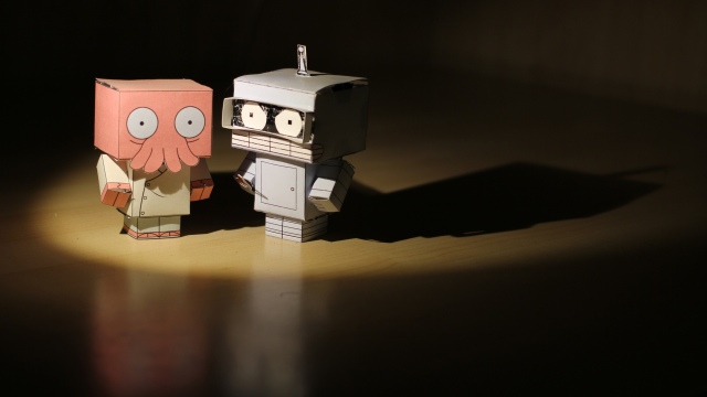 Paper Bender and Dr. Zoidberg from Cubeecraft